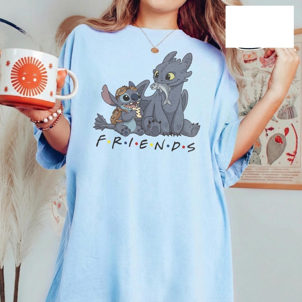 Retro Stitch And Toothless Friends Shirt, Toothless Stitch Shirt